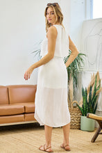 Load image into Gallery viewer, Ivory Linen Layered Bodies Tulip Hem Dress