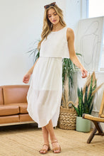 Load image into Gallery viewer, Ivory Linen Layered Bodies Tulip Hem Dress