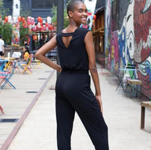 Load image into Gallery viewer, Back Cut Out Jogger Pocket Jumpsuit - Black