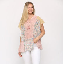 Load image into Gallery viewer, Blush Mix Front Tassel Top