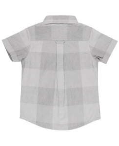 Harbor Gray Plaid Short Sleeve Button Down Shirt