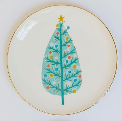 Plate Appetizer Green Tree