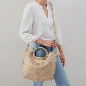 Gold Leaf SHEILA EMBROIDERED TOTE