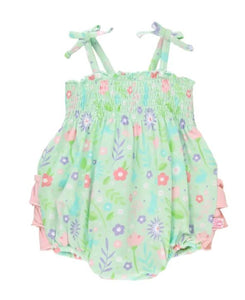 Some Bunny to Love Ruched Tie Bubble Romper