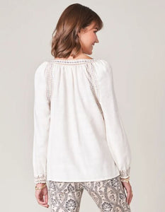 Haleigh Embroidered Top Sand Dollar