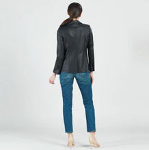 Load image into Gallery viewer, Black Liquid Leather Blazer