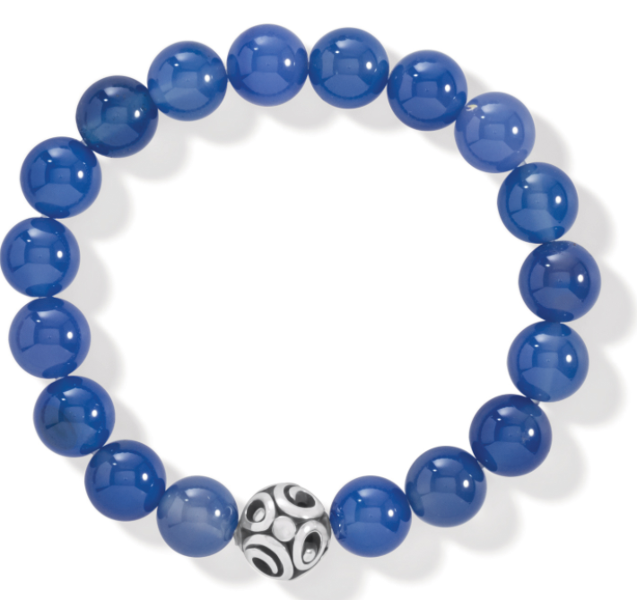 JF834D Contempo Chroma Blue Agate Stretch Bracelet