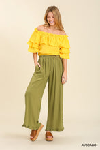 Load image into Gallery viewer, Avocado Linen Wide Leg Pant