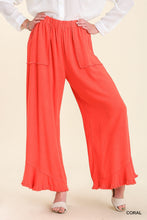 Load image into Gallery viewer, Coral Wide Frayed Pants