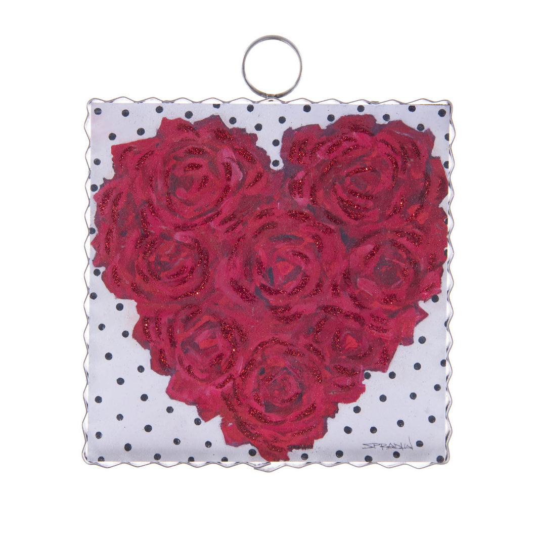 Mini Rose Heart Print