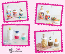 Load image into Gallery viewer, Small Pinstripe Canister with Melamine Lid