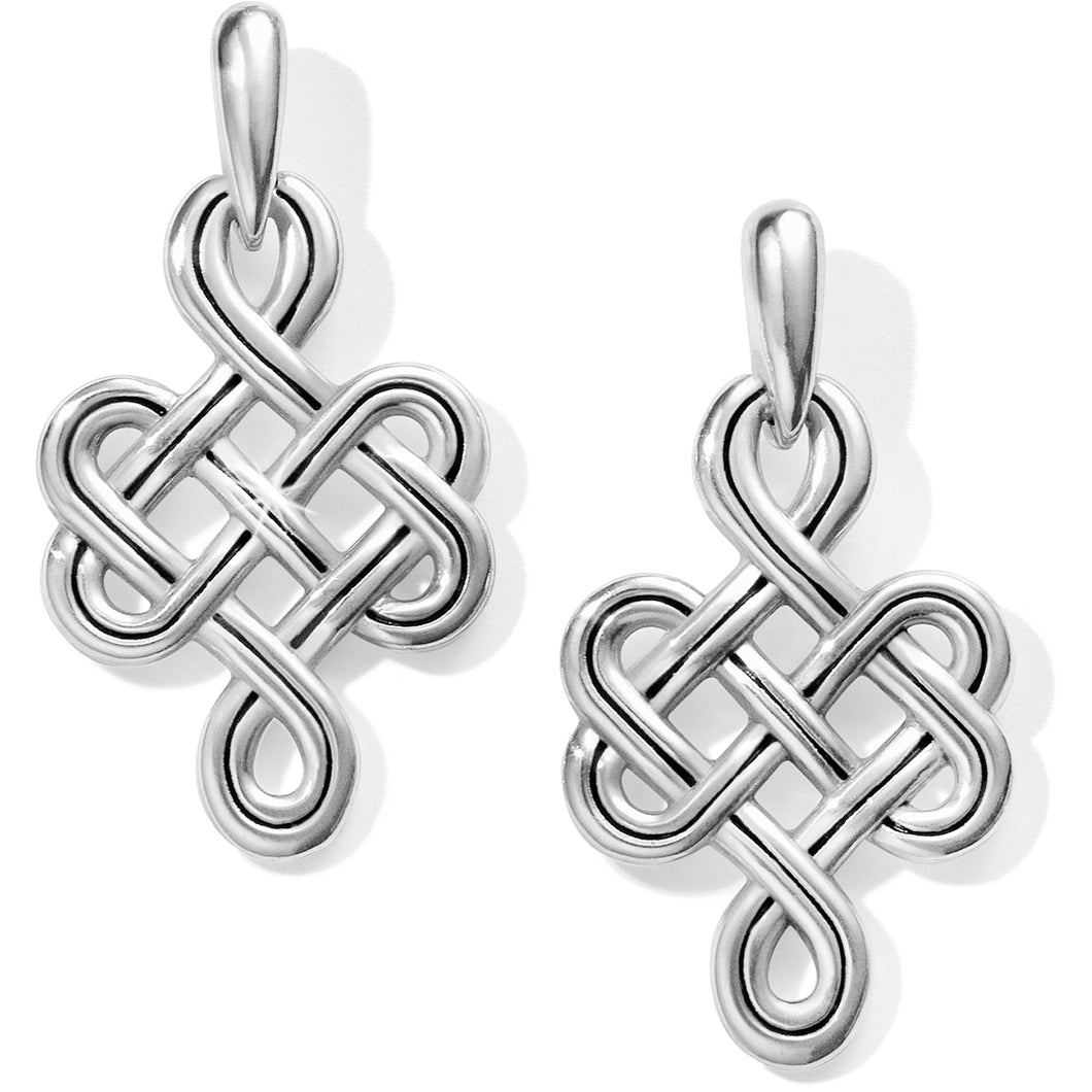 JA5840 Interlok Endless Knot Post Drop Earrings