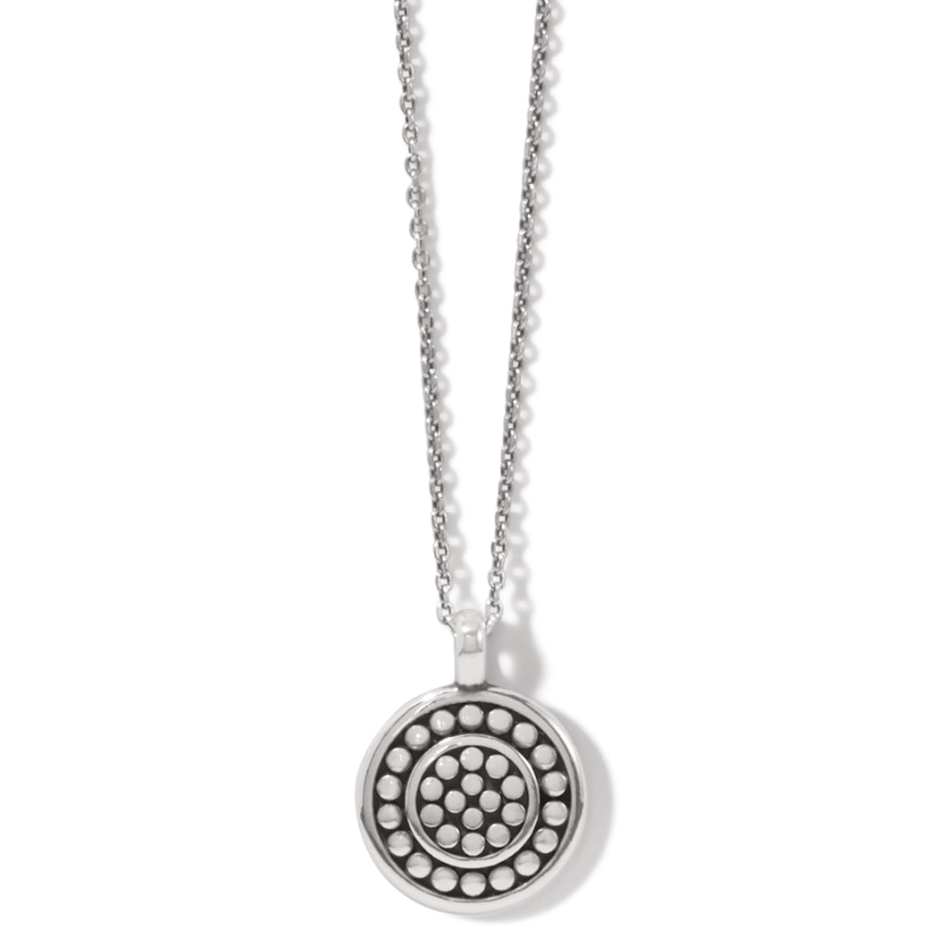 JM3980 Pebble Round Reversible Petite Necklace